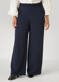 Gathered Waist Straight Leg Pants