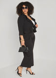 Pleated Wide Leg Capris
