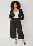 Pleated Wide Leg Capris