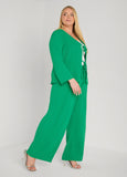 Textured Drawstring Wide Leg Pants