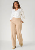 Pintuck Straight Leg Pants
