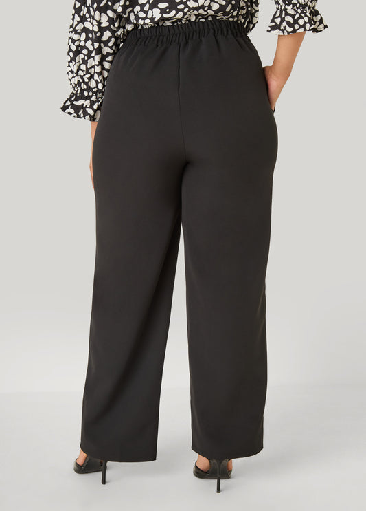 Pintucked Straight Leg Pants