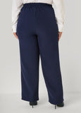 Pintucked Straight Leg Pants