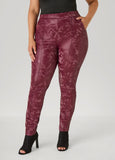 Camo Print Faux Leather Leggings