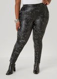 Camo Faux Leather Leggings