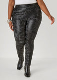 Camo Faux Leather Leggings