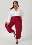 Textured Balloon Pants