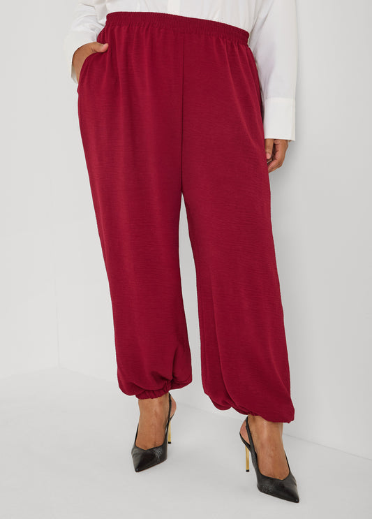 Textured Balloon Pants