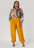 Textured Balloon Pants