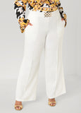 Ring Embellished Straight Leg Pants