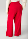 Ring Embellished Straight Leg Pants