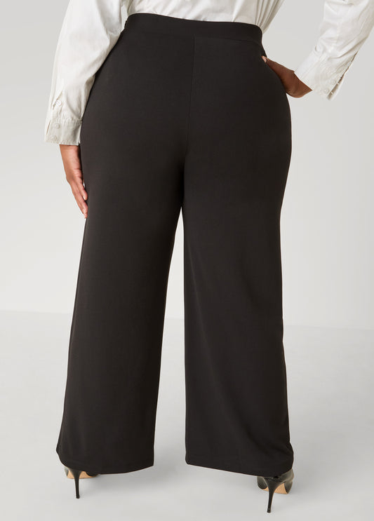 Ring Embellished Straight Leg Pants