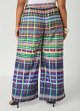Plaid Wide Leg Pants