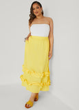 Ruffle Trimmed Maxi Skirt