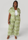 Geo Print Cotton Pants