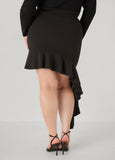 Ruffled Asymmetric Skirt
