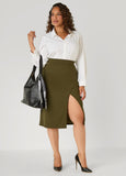 Front Split Pencil Skirt