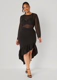 Asymmetric Ruffled Skirt