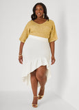 Asymmetric Ruffled Skirt