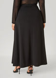 Pleated Wrap Waist Skirt