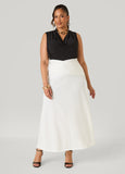 Pleated Wrap Waist Skirt