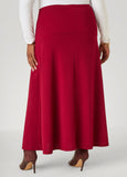 Pleated Wrap Waist Maxi Skirt