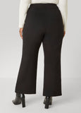 Pintucked Ponte Straight Leg Pants