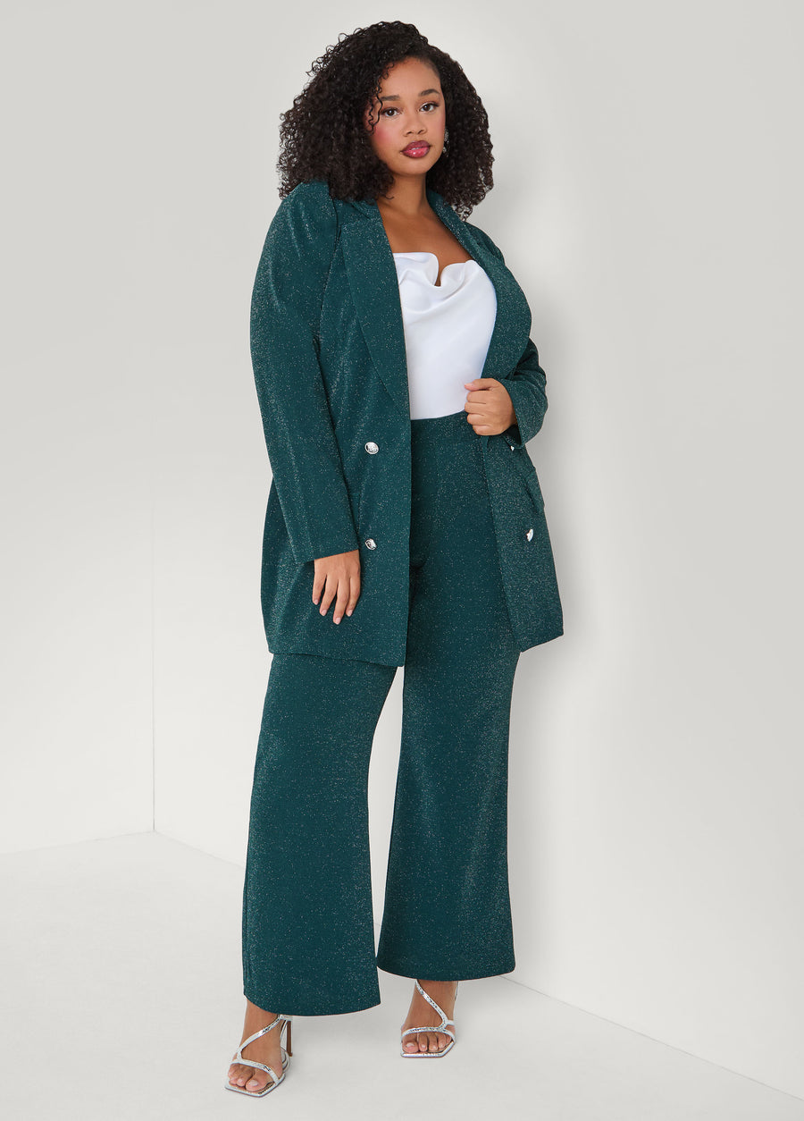 Plus Size Lurex™ Wide Leg Pants