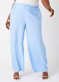 Gathered Linen Blend Pants