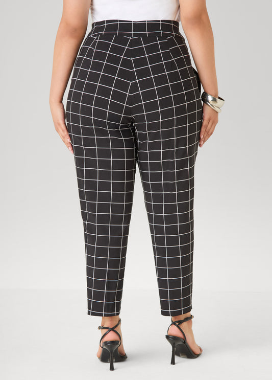 Millennium Checked Ankle Pants