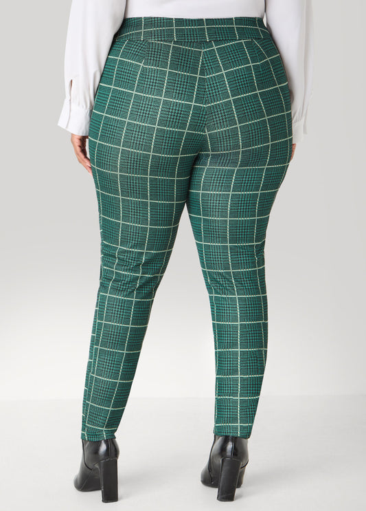 Pull On Plaid Leggings