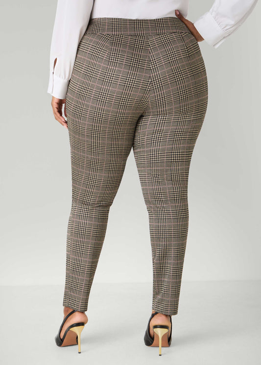 Plaid Pull On Leggings