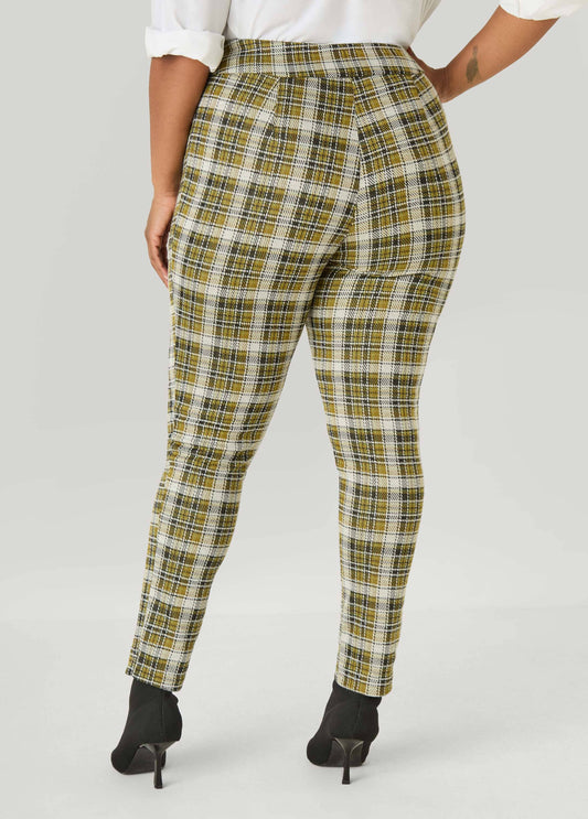 Plaid Pull On Leggings