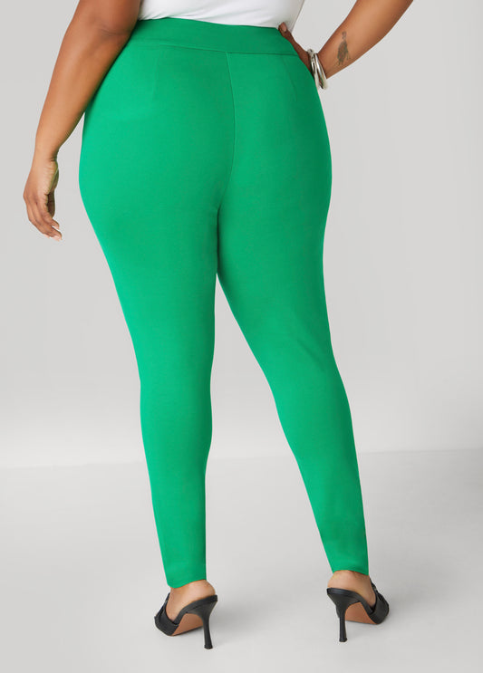 High Waist Ponte Pull On Leggings