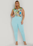High Rise Pull On Ponte Leggings