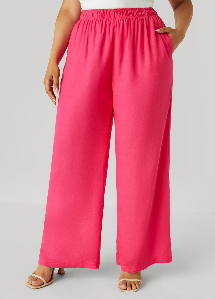 Plus Size High Waist Wide Leg Pant