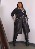 Plus Size Vegan Leather Shorts Plus Size Trendy Long Shorts Matching Set