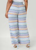 Chevron Knit Wide Leg Pants