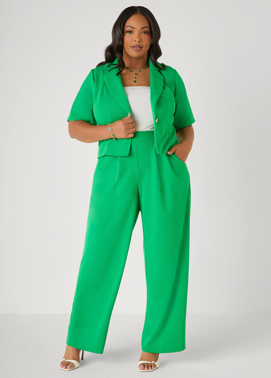 Pleated Wide Leg Pants