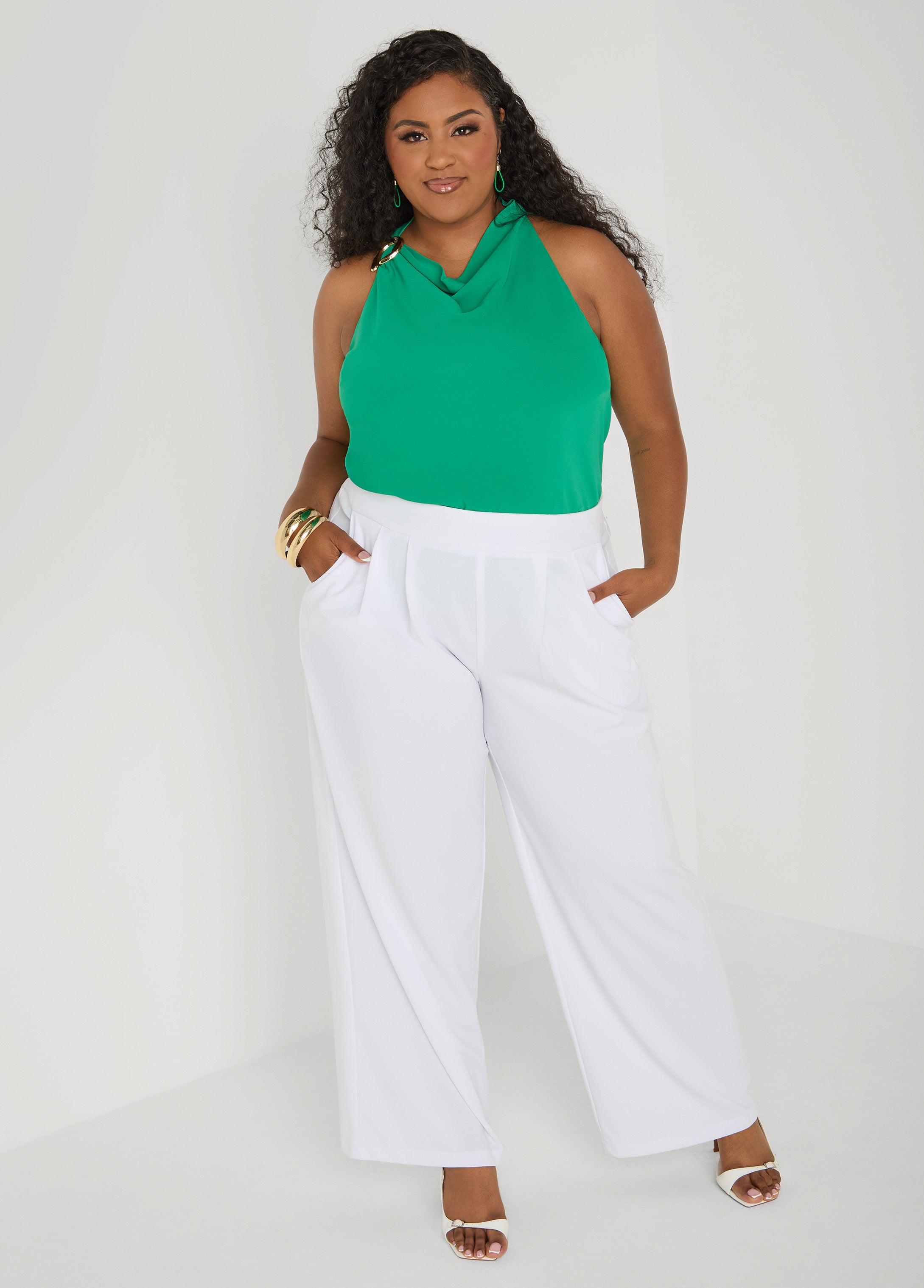 Pleated High Waist Pants