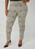 Mid Rise Plaid Leggings