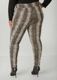 Mid Rise Snake Leggings