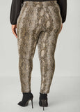Mid Rise Snake Leggings
