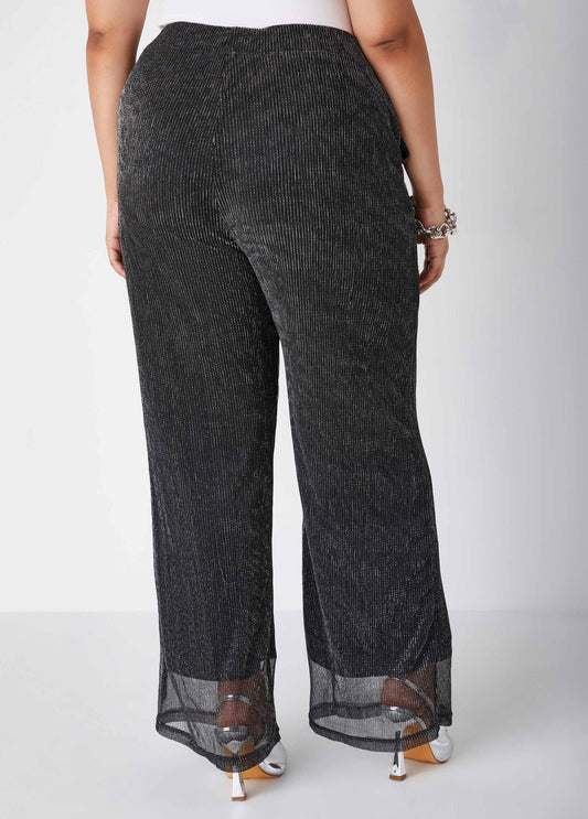 Lurex™ Mesh Straight Leg Pants
