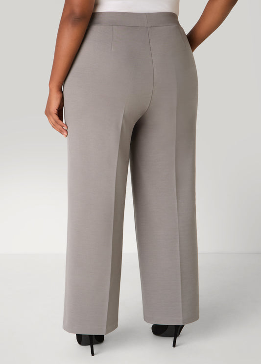 Ponte Pull On Wide Leg Pants