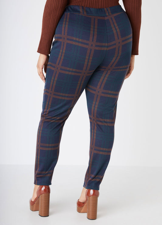High Rise Plaid Leggings