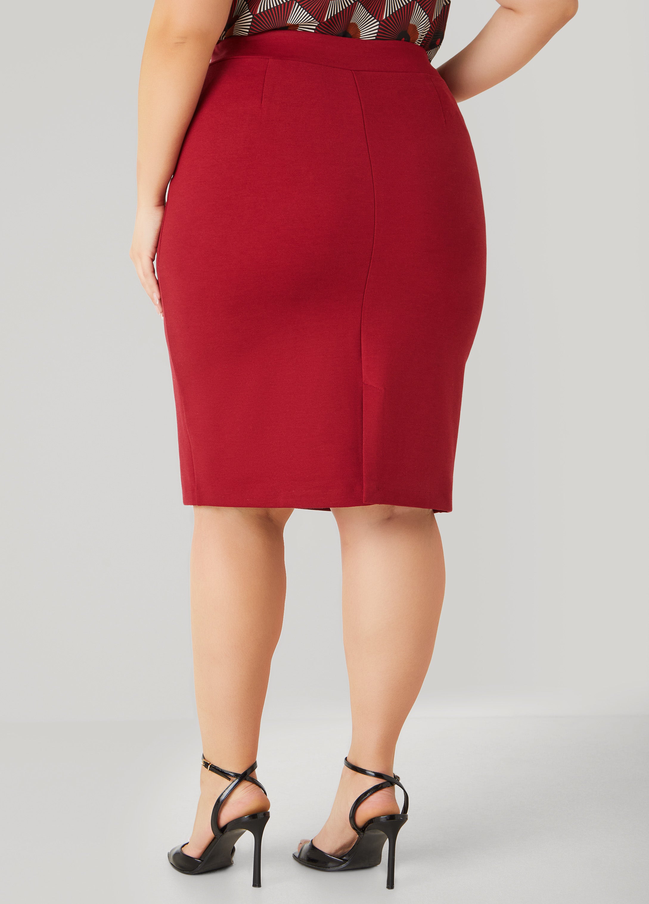 Slip On Pencil Skirt – Ashley Stewart - Main Image