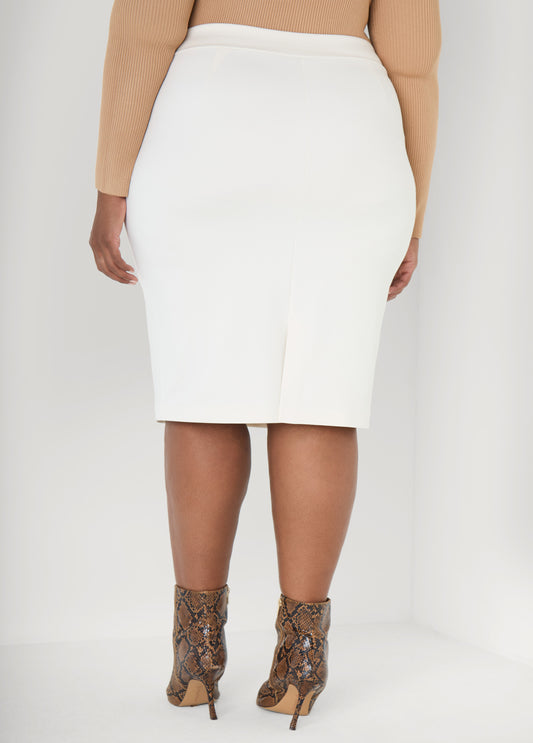 Ponte Pull On Pencil Skirt