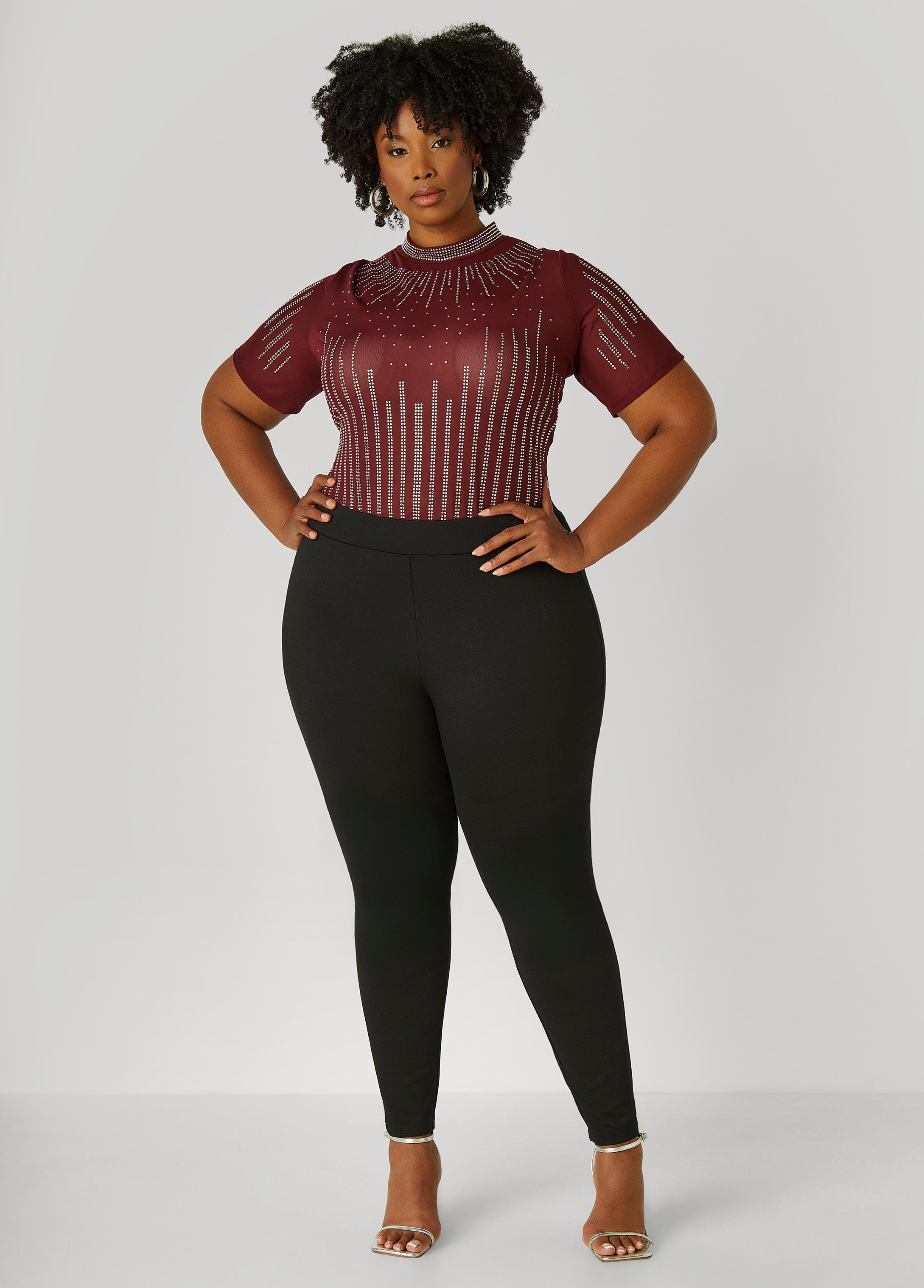 Ponte High Rise Pull On Leggings