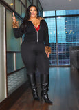 Plus Size High Waist Ponte Leggings Black High Rise Stretchy Pants